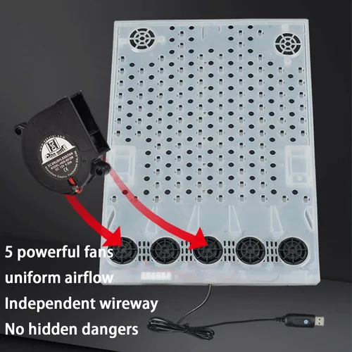 Vista 4 de Enfriador de asiento de automóvil con puerto USB ventilado con función de arranque y parada automática, cojín de asiento de automóvil para todos