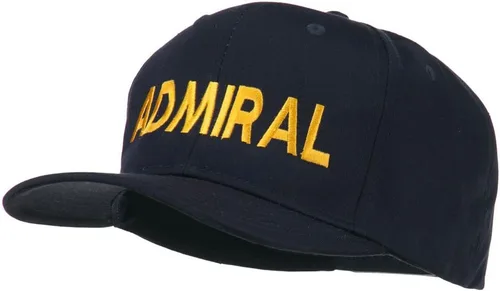 Vista 2 de e4Hats Gorra de sarga de algodón bordado Almirante Azul marino
