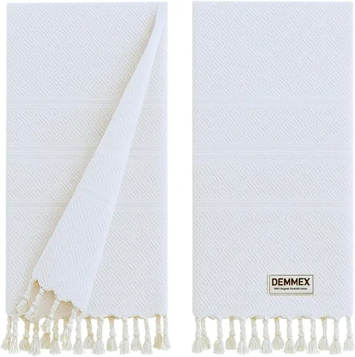 Vista 16 de DEMMEX Toallas de mano turcas de algodón orgánico certificado para baño, juego de 2, toallas de cocina y gimnasio, toallas de viaje compactas