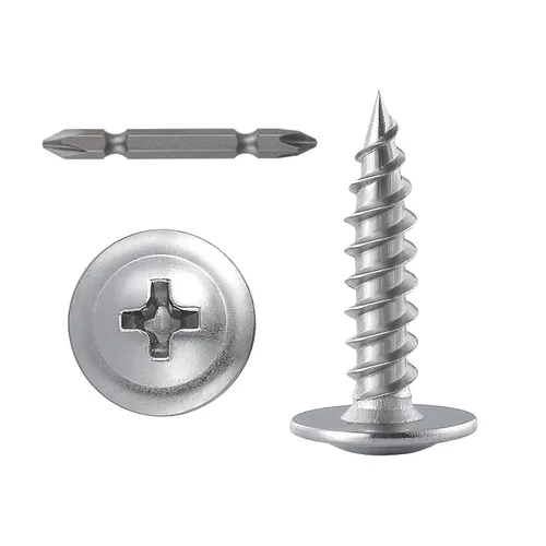 Vista 28 de Tornillos WenSilon #4×1" de cabeza de armadura Phillips para madera con galvanizado negro, autorroscantes para metal rápido.