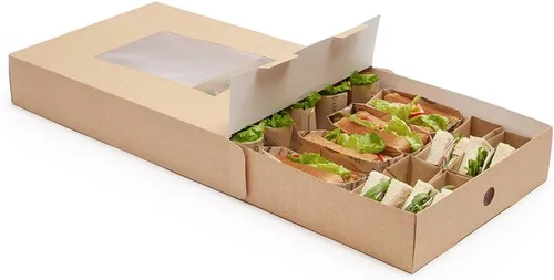Vista 17 de Restaurantware Kraft Papel Rectángulo Pequeño Inserto, 10 Ct