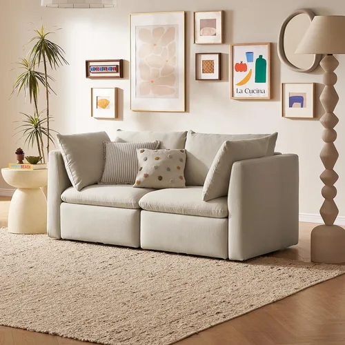 Vista 45 de mopio Sofá Seccional Modular de Gran Tamaño con Fundas Completamente Extraíbles y Almacenamiento, Convertible en Forma de U, en Forma de L