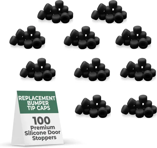 Vista 17 de Renovators Supply Manufacturing Punta de silicona para tope de puerta, 5/8 pulgadas, color almendra, puntas de tapón de silicona premium, 10 tapas