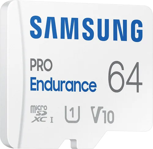 Vista 3 de Samsung PRO Endurance 64GB microSDXC UHS-I U1 100MB/s Tarjeta de memoria de monitoreo de video con adaptador (MB-MJ64KA)