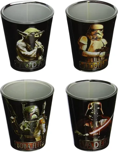 Vista 11 de Silver Buffalo Avatar the Last Airbender con Aang, Katara, Toph, Appa y Momo - Paquete de 4 mini vasos, 1.5 onzas