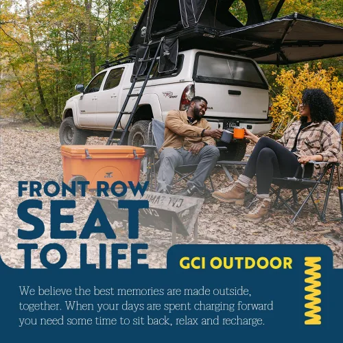 Vista 7 de GCI Outdoor - Mecedora plegable Kickback con portavasos para exteriores