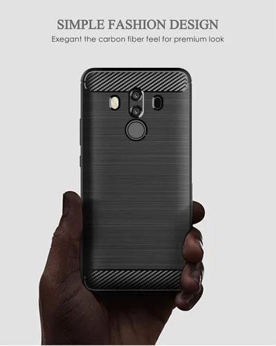 Vista 5 de Asuwish Funda de teléfono para Huawei Mate 10 Pro con protector de pantalla de vidrio templado y accesorios de celda de silicona suave delgada Azul