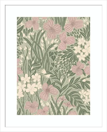 Vista 12 de Amanti Art Katie Oshea - Lienzo decorativo para pared, diseño de campo de flores, verde claro, 24 x 20 pulgadas, arte de pared de flores, decoración