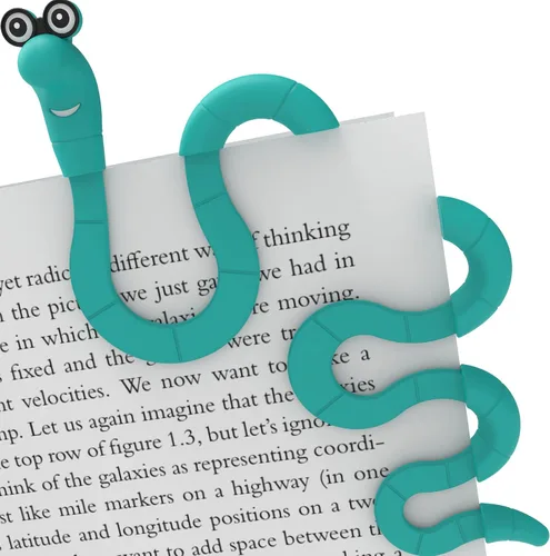 Vista 11 de Wally The Bookworm - Marcadores de clip para niños, estudiantes, mujeres y hombres, bonito marcapáginas y soporte de página, idea de regalo única