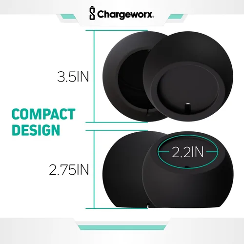 Vista 9 de CHARGEWORX Soporte de carga inalámbrico magnético compatible con Magsafe, soporte de silicona premium para iPhone 16/15/14/13/12, gestión discreta