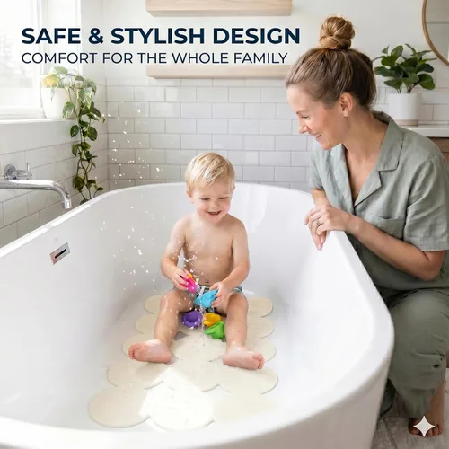 Vista 4 de Webos Tapete Antideslizante Patentado para Bañera Tapetes de Ducha y Baño con Ventosas Fuertes Goma Natural Suave Resistente Agarre Superior