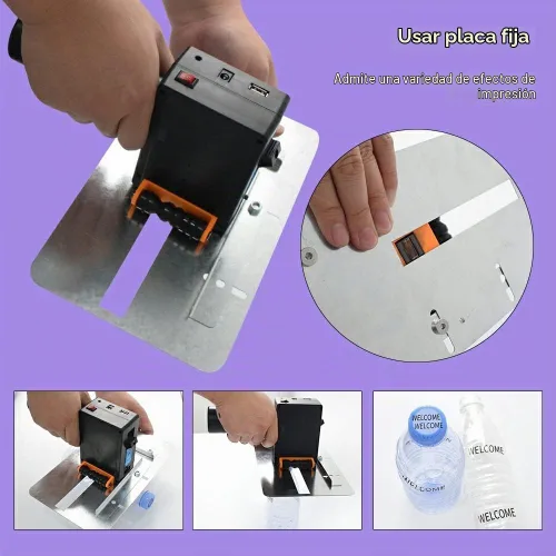 Vista 5 de TOAUTO - Impresora portátil inteligente de inyección de tinta de secado rápido con pantalla táctil LED de 3.7 pulgadas, impresora para codificación