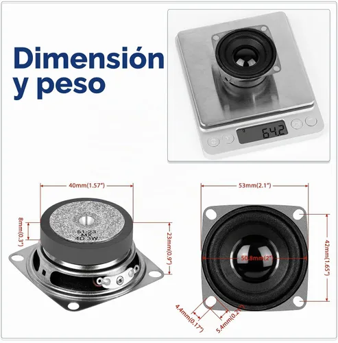 Vista 3 de MakerHawk 2 "4 ohmios 3W gama completa altavoz de audio estéreo Woofer altavoz para Arduino (4pcs)