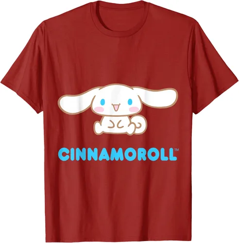 Vista 75 de Cinnamoroll Character Front and Back T-Shirt S Negro