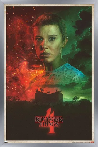 Vista 9 de Trends International Netflix Stranger Things: Season 4 - Póster de pared de once hojas, 14.725 x 22.375 pulgadas, versión enmarcada de madera