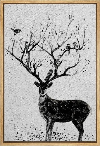 Vista 36 de SIGNWIN Lienzo enmarcado para pared, decoración de guardería de bosques, pájaros voladores, acuarela, montaña, bosque, naturaleza, arte moderno