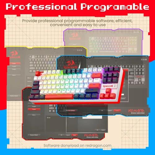 Vista 14 de Redragon KUMARA K552 Rojo y RGB