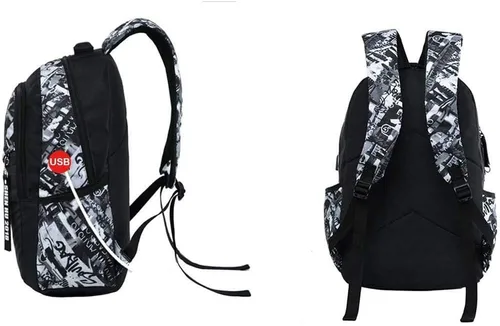 Vista 5 de Asge Bolso escolar de nylon de la moda de las, Oslei128-1, Mochila
