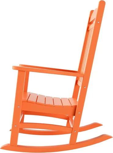 Vista 6 de WestinTrends Malibu - Mecedora para exteriores/patio, color naranja