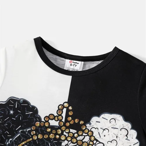 Vista 5 de L.O.L. Surprise! Vestido de manga corta con estampado de dibujos animados para niños y niñas, vestido casual de verano