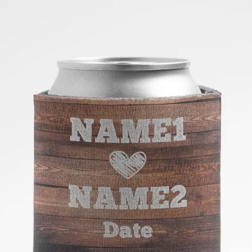 Vista 5 de VictoryStore Enfriadores de latas y bebidas: la felicidad es estar casado con tu mejor amigo Enfriadores de latas de boda