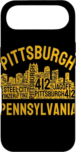 Vista 27 de Carcasa para iPhone 16 Pittsburgh Pennsylvania Steel City Skyline 412 Yinz Home