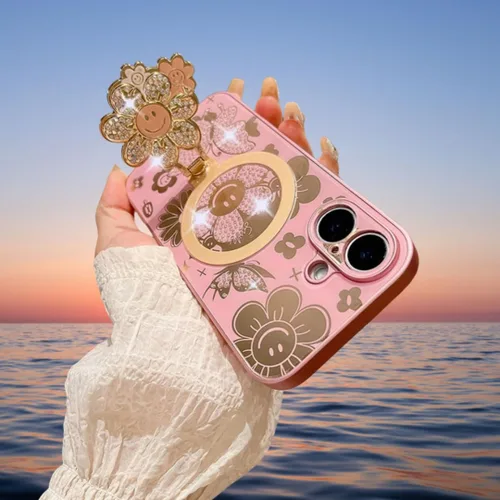 Vista 3 de Funda para Samsung Galaxy A16 5G para mujeres y niñas con correa colgante para teléfono [Compatible con Magsafe] [Protector de lente de cámara]
