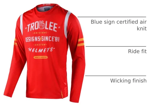Vista 4 de Troy Lee Designs Camiseta GP Air Rojo