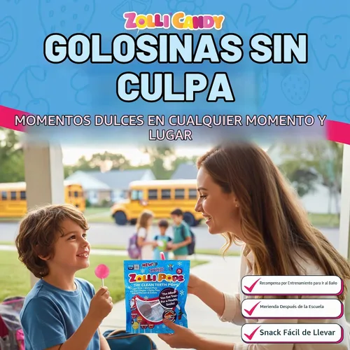 Vista 4 de Zollipops - Paquete variado navideño - Paletas Clean Teeth, 3.1 onzas
