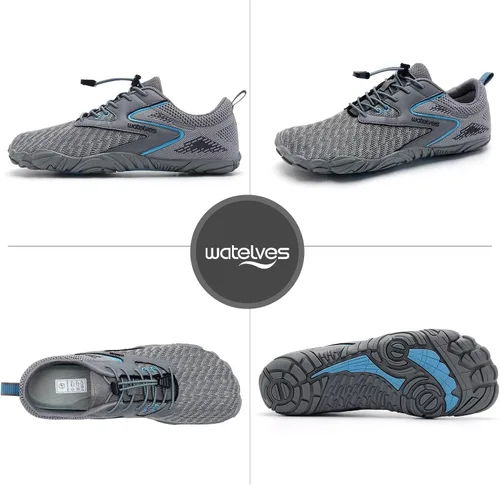 Vista 7 de WateLves - Zapatos de agua para hombres y mujeres, para natación, playa, piscina, surfear, hacer yoga o aeróbico acuático, calcetines para el agua