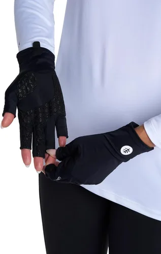 Vista 7 de Coolibar Guantes multideporte - Protección solar UPF 50+ - MaxShield Negro