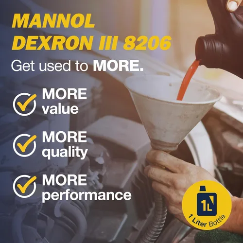 Vista 4 de Mannol DEXRON 3 Automatic Plus, fluido de transmisión de 1 litro para un cambio más suave, una vida útil más larga, un rendimiento mejorado y una