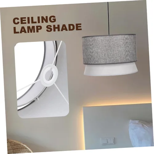 Vista 2 de Didiseaon Pantalla de lámpara negra para lámpara de tambor, pantalla de tambor, pantalla de lámpara moderna, accesorios de luz para lámparas de pie
