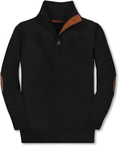 Vista 7 de Gioberti Suéter de punto 100% algodón con cuello abotonado para niños y niños Verde cazador