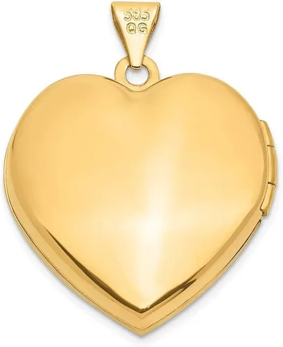 Vista 3 de Roy rosa joyas oro amarillo de 14K 21mm. corazón 21x 23yard