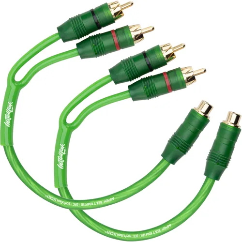Vista 15 de Install Link - Cable de audio RCA para subwoofer o cable estéreo, adaptador en Y 1-hembra a 2-macho divisor, paquete de 2