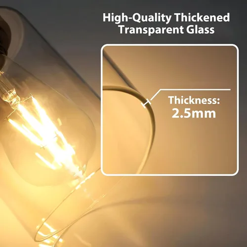 Vista 6 de IZORRO Lámparas de baño, modernas luces de tocador, accesorios de iluminación de baño sobre espejo con pantalla de vidrio transparente, aplique