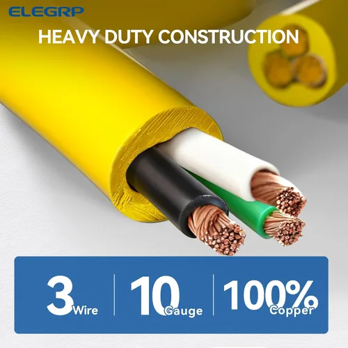Vista 4 de ELEGRP Cable adaptador RV de 50 amperios a 30 amperios, NEMA 14-50P macho a TT-30R hembra, convertidor eléctrico de Dogbone de alta resistencia