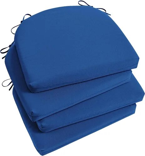 Vista 23 de Basic Beyond Juego de 4 cojines para sillas de exterior, cojines de exterior para muebles de patio, cojines resistentes al agua para sillas de patio