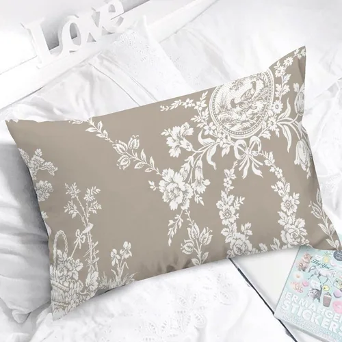 Vista 3 de Fundas de almohada estilo chinoiserie, estilo chino, estilo francés, estilo asiático, 12 x 20 pulgadas, funda de almohada decorativa para decoración