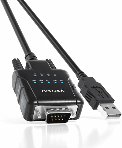 Vista 4 de Adaptador USB a RS232, 9 LED de estado, puerto serie DB9