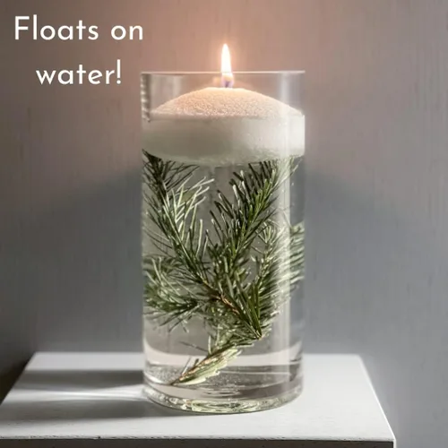 Vista 5 de Foton Pearled Candle - Vela de cera en polvo de 18 onzas – Velas de arena de cera en polvo con aroma a abeto navideño festivo, no tóxicas, de larga