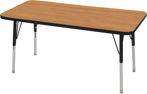 Vista 10 de Norwood Commercial Furniture - Mesa de actividades para el aula de altura ajustable para niños y adultos, mesa de actividades cuadrada