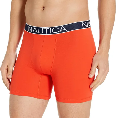 Vista 2 de Nautica Paquete de 3 calzoncillos tipo bóxer elásticos de algodón para hombre