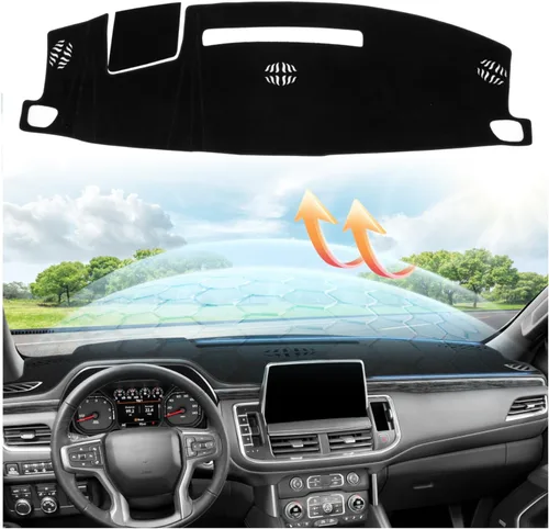 Vista 57 de CARTIST Cubierta negra para salpicadero para Toyota Solara 2004-2008, antideslizante, antirreflejo, protección UV, tapete interior de primera calidad