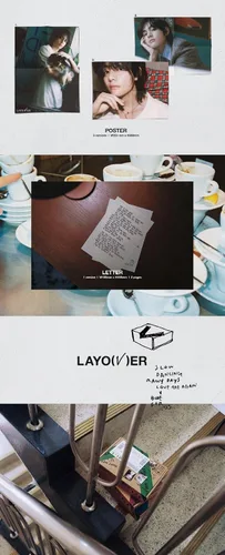 Vista 3 de BTS V Layover Album [AZUL + VERDE + PURPLE Ver. Juego completo de álbumes] + Beneficios de pre-pedido + mercancías digitales exclusivas inspiradas