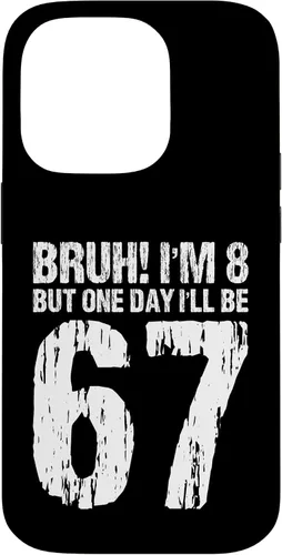 Vista 17 de Bruh I'm 8 But One-Day I'll Be 67 Retro 8th Birthday Kids Case for iPhone 17