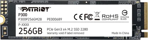 Vista 7 de Patriot P300 M.2 PCIe Gen 3 x4 128GB SSD de Bajo Consumo de Energía