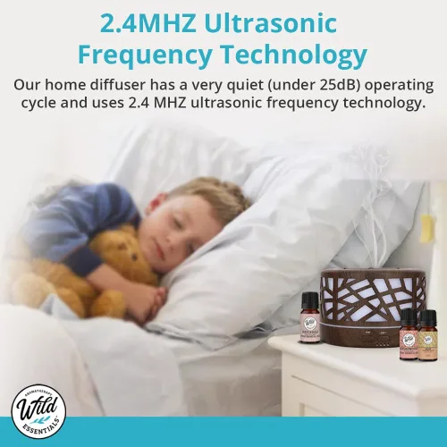 Vista 8 de Wild Essentials - Difusor de aceite esencial de diseñador de 23.7 fl oz para habitación grande, vaporizador ultrasónico de aromaterapia 5 en 1