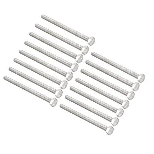 Vista 11 de uxcell M4x30mm Tornillos hexagonales 304 Tornillo hexagonal de acero inoxidable 50pcs